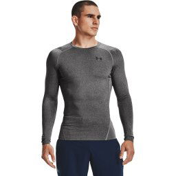 Тениска Under Armour Hg Armour Comp LS Carbon Heather/ Black XL