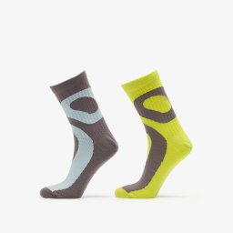 Чорапи On Liquid Logo Sock High 2-Pack Lime/ Eclipse L