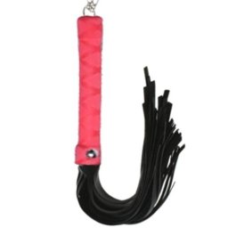 Кожен камшик за пляскане и ролеви игри "BICCI GLAM RED" 50 см