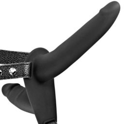 Двоен женски пенис колан "MARTON BLACK" 13 х 8 см