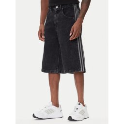 adidas Дънкови шорти adicolor Denim Firebird JC6719 Черен Loose Fit