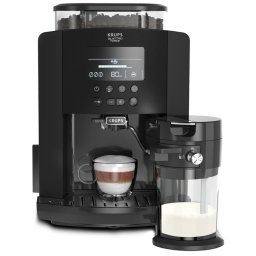 Кафеавтомат Krups EA819N10 Arabica Latte, 1450 W, 15 бара, 1.7 л, дисплей, кана за мляко, черен