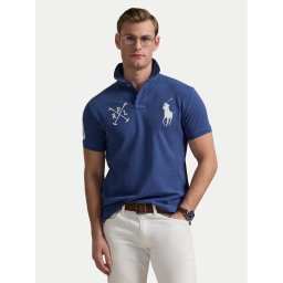 Polo Ralph Lauren Тениска с яка и копчета 710978082003 Тъмносин Custom Slim Fit