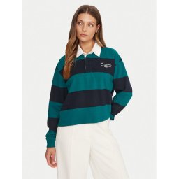 Guess Jeans Тениска с яка и копчета W5BP06 KCPS1 Бежов Relaxed Fit