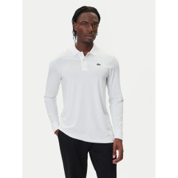 Lacoste Тениска с яка и копчета DH2615 Бял Regular Fit