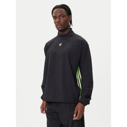 adidas Суитшърт adicolor Woven Drill JW5957 Черен Loose Fit