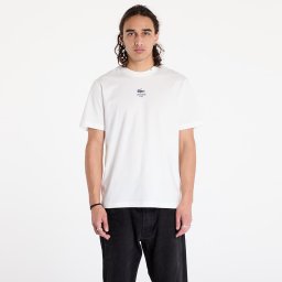 Тениска LACOSTE Signature Print Cotton T-shirt Flour XL