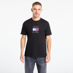 Тениска Tommy Hilfiger Linear Flag Graphic Tee Black XL