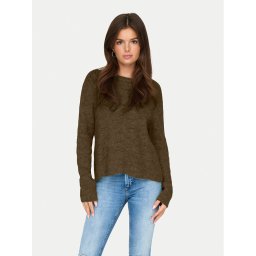 ONLY Пуловер 15234745 Кафяв Regular Fit