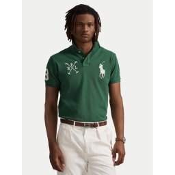 Polo Ralph Lauren Тениска с яка и копчета 710978082001 Зелен Custom Slim Fit