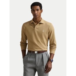 Polo Ralph Lauren Тениска с яка и копчета 710680790123 Бежов Custom Slim Fit