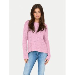 ONLY Пуловер 15234745 Розов Regular Fit