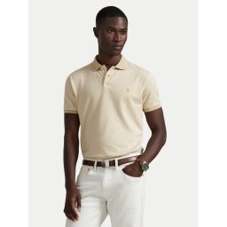 Polo Ralph Lauren Тениска с яка и копчета 710974270003 Бежов Custom Slim Fit