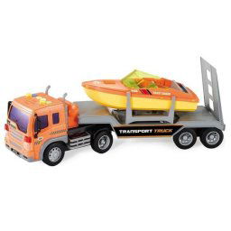 OCIE City Service Камион с платформа и лодка Transport Truck 1:16