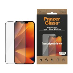 Стъклен протектор PanzerGlass за Apple Iphone 14 / 13/ 13 Pro, UWF, Antibacterial - Черен