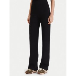 Vero Moda Плетени панталони Gold Art 10332174 Черен Loose Fit