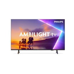 Телевизор Philips 50PUS8510/12, 50" 4K Ultra HD QLED, 3840x2160p, DVB-T/T2/T2-HD/C/S/S2, 60Hz, Ambilight 3, Pixel Precise UHD, 90% DCI, HDR+, Titan OS, Dolby Atmos, Dolby Digital, VRR, 3*HDMI, 2*USB, 802.11ac, 20W RMS, Black