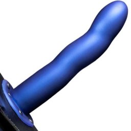 Унисекс Страп-он пенис колан "OUCH METALLIC BLUE" 21 см