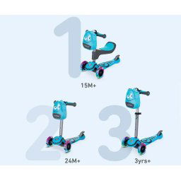 Детски скутер smarTrike Т1, цвят син 011075