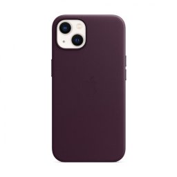 Оригинален гръб Apple Leather Case with MagSafe за iPhone 13 - Dark Cherry, MM143ZM/A