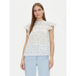 Vero Moda Блуза Trine 10301205 Бял Standard Fit