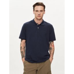 Gap Тениска с яка и копчета 586306-06 Тъмносин Regular Fit
