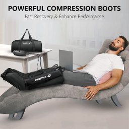 AresPro премиум масажор за крака, възстановяване на стъпалата и прасците, професионално устройство за въздушна компресионна терапия, подобряващо кръвообращението и облекчаване на болката