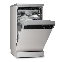 Klarstein Свободностояща съдомиялна машина Verosteel | Минималистична, компактна, елегантна | EEC B | 45 cm (DSM-KL-VS-DW-45cm-SS)