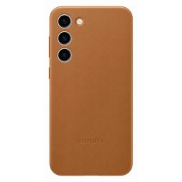 Оригинален гръб Samsung Leather Cover за Galaxy S23 Plus, EF-VS916LAEGWW, Кафяв