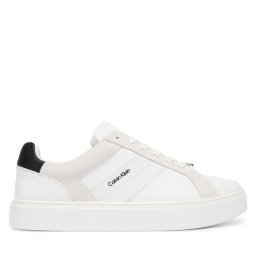 Сникърси Calvin Klein Classic Cupsole Laceup Tape Lth YM0YM01430 Бял
