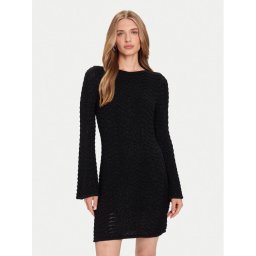 Guess Плетена рокля W5BK83 Z0192 Черен Regular Fit