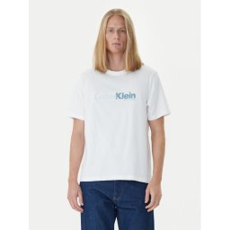 Calvin Klein Тишърт LV04RD822G Бял Regular Fit