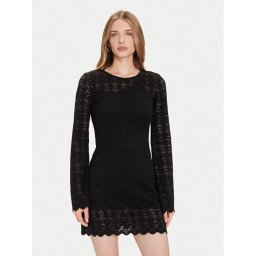 Guess Плетена рокля W5BK35 K1180 Черен Slim Fit