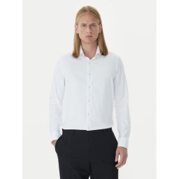 Calvin Klein Риза LV019EU025 Бял Slim Fit