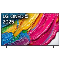 LG 86QNED80A3A, 86" 4K QNED HDR Smart TV, 3840x2160, DVB-T2/C/S2, Alpha 7 AI Processor, HDR10 / HLG, webOS 25 ThinQ, VRR / ALLM / HGiG, 4K Upscaling, WiFi 5, Voice Controll, Bluetooth 5.1, AirPlay 2, LAN, CI, HDMI, SPDIF, Google Cast, 2 pole Stand