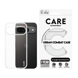 Гръб Care by PanzerGlass за Google Pixel 10, Pixel 10 Pro, Flagship Case, Urban Combat, Прозрачен