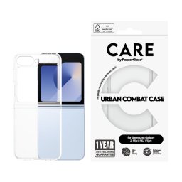 Гръб Care by PanzerGlass за Samsung Galaxy Z Flip 7FE, Z Flip6, Flagship Case, Urban Combat, Прозрачен