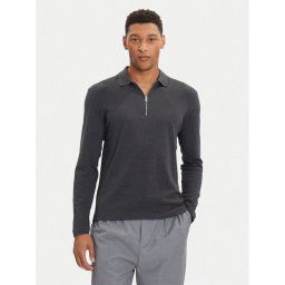 Marc O'Polo Тениска с яка и копчета M29 2144 52078 Сив Regular Fit