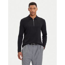 Marc O'Polo Тениска с яка и копчета M29 2144 52078 Черен Regular Fit