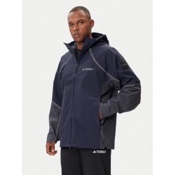 adidas Яке за дъжд Nat Geo Climaproof KC2343 Тъмносин Loose Fit