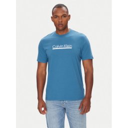 Calvin Klein Тишърт Outline Tape Graphic LV04RC852G Син Regular Fit
