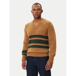 Lacoste Пуловер AH5180 Кафяв Regular Fit