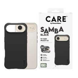Гръб Care by PanzerGlass за iPhone 17 Air, Fashionable Case Samba Black w. MagSafe
