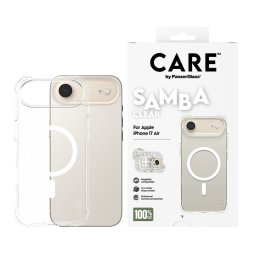 Гръб Care by PanzerGlass за iPhone 17 Air, Fashionable Case Samba Transparent w. White MagSafe