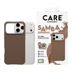 Гръб Care by PanzerGlass за iPhone 17 Pro Max Fashionable Case Samba Espresso w. MagSafe
