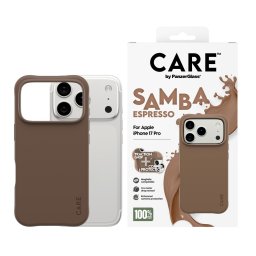 Гръб Care by PanzerGlass за iPhone 17 Pro, Fashionable Case Samba Espresso w. MagSafe
