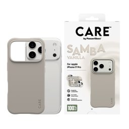 Гръб Care by PanzerGlass за iPhone 17 Pro, Fashionable Case Samba Vanilla w. MagSafe