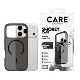 Гръб Care by PanzerGlass за iPhone 17 Pro, Flagship Case Urban Explorer Smokey w. Black MagSafe