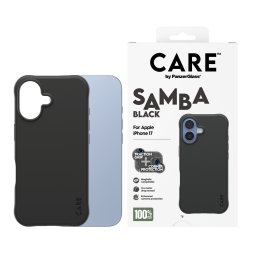 Гръб Care by PanzerGlass за iPhone 17, Fashionable Case Samba Black w. MagSafe