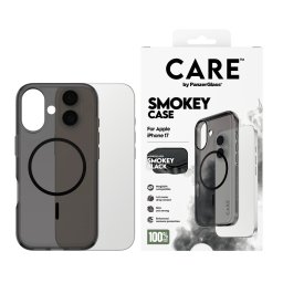 Гръб Care by PanzerGlass за iPhone 17, Flagship Case Urban Explorer Smokey w. Black MagSafe